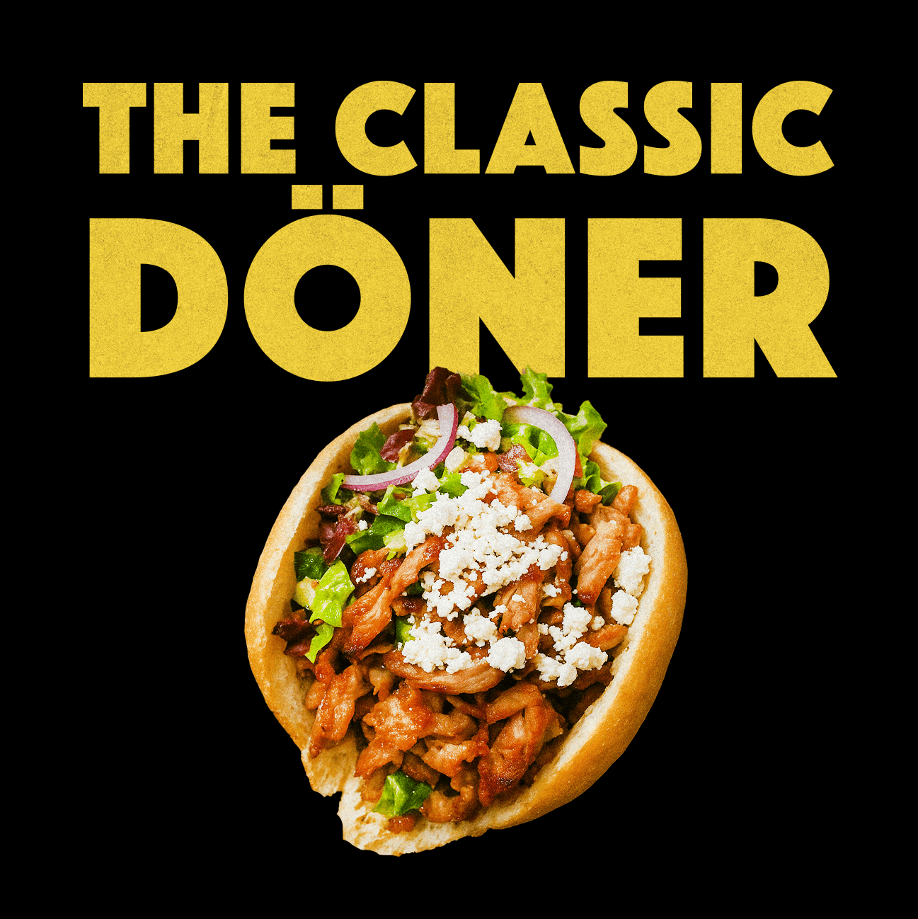 Classic German Döner Kebab with fresh salad and house-made sauces